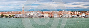 Panoramic view of the city of Venice including St Mark& x27;s Square and the Grand Canal photo