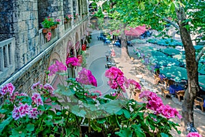 High resolution panoramic view of Koza Han(Silk Bazaar) in Bursa,Turkey