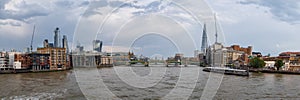 View of London incuding the river Thames, the City and the Southbank photo