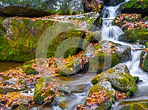 High Resolution Photograph of a Waterfall in North Carolina.