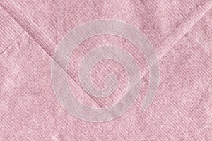 High Resolution Pink Striped Recycled Kraft Paper Envelope Grunge Crumpled Surface Texture Detail