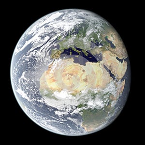 High resolution planet Earth rendering