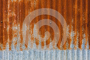 High resolution Rusty corrugated iron texture background
