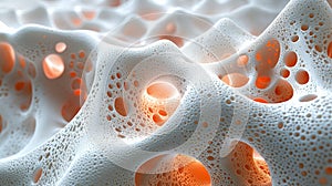 Illustration of Bone Formation Process with Osteoblasts and Osteoclasts