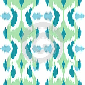 High Resolution Seersucker Ikat Pattern With Symmetrical Design