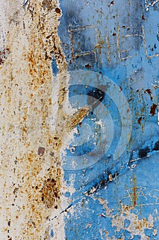 Texture of rusty painted metal surface