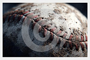 Professional Baseball Game Closeup