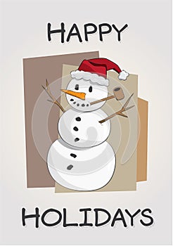 High Resolution Vector Christmas Snowman