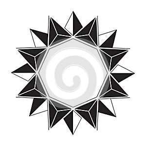 Geometric Sunburst Frame