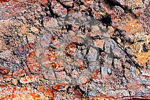 High resolution view on aged and weathered rusty walls found in an industrial enviroment