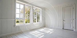 High resolution white room with window