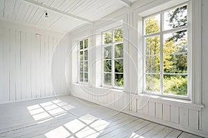 High resolution white room with window
