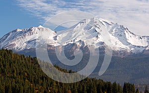 HIgh Ridge Snow Covered Mountain Cascade Range Mt Shasta