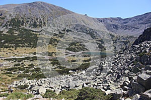 High in the Rila Mountains and a lake on the way to Musala