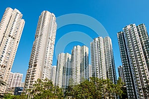 High rise apartment buildings, residential real estate