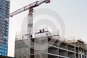 High-rise builders build site overlapping collective building industry