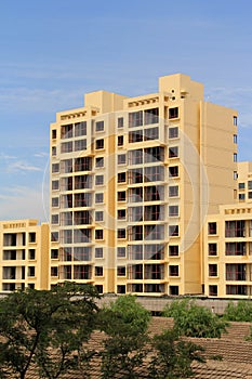 High rise building in the blue sky