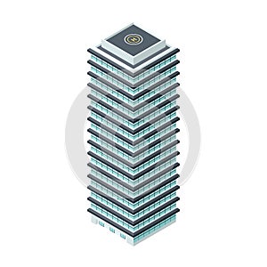 High-Rise Building in Isometric Projection photo