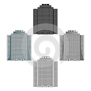 High-rise building, skyscraper,Realtor single icon in cartoon,black style vector symbol stock illustration web.