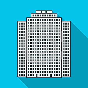 High-rise building, skyscraper,Realtor single icon in flat style vector symbol stock illustration web.