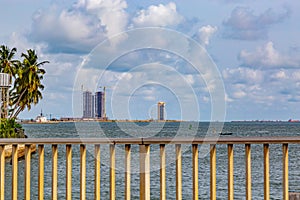 High rise building under construction on Eko Atlantic City Lagos Nigeria