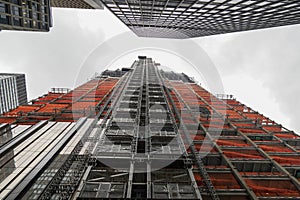 High-rise building under construction in Manhattan.