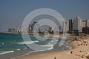 The high rise buildings and beautiful beaches of Tel Aviv