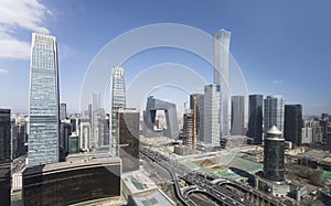 High-rise buildings in CBD business center in Beijing, China