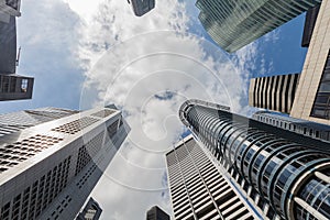 High-rise buildings at the central business district.