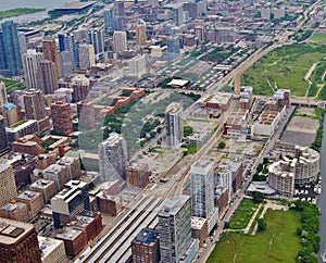 High Rise Buildings at Downtown Chicago Waterfront