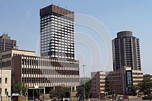High rise buildings in downtown Johannesburg