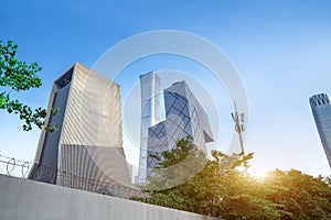 High-rise buildings in the financial district of the city, Beijing, China