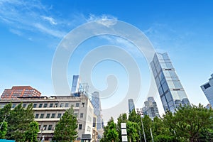 High-rise buildings in the financial district of the city, Beijing, China