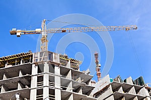 High-rise buildings under construction