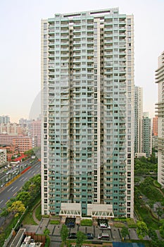 High rise city apartment block