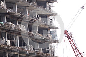 High rise construction site