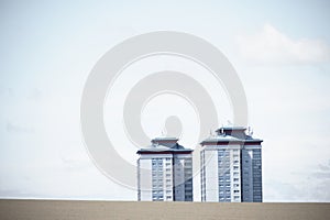 High rise council flat in deprived poor housing estate in Glasgow