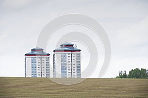 High rise council flat in deprived poor housing estate in Glasgow