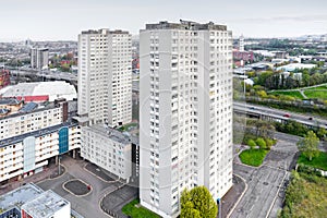 High rise council flats in Glasgow city