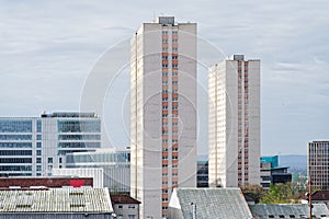 High rise council flats in Glasgow city