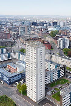 High rise council flats in Glasgow city