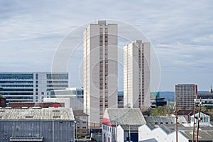 High rise council flats in Glasgow city