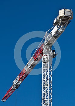 High rise cranes on construction site