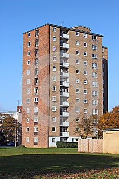 High rise flats or apartments.