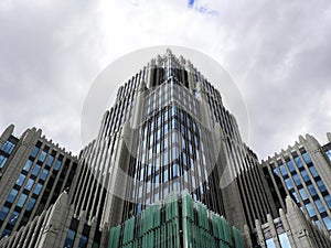 A high rise modern building in the centre of Moscow