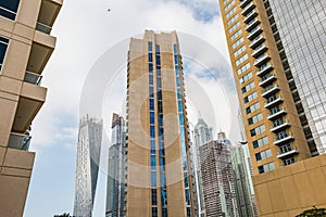 High rise and modern buildings in Dubai Marina, UAE