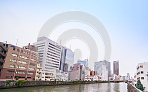 High rise office buildings in Osaka Business District.