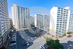 High rise residential apartment building in Jangyu, South Gyeongsang Province