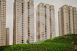 High rise residential areas with rural view