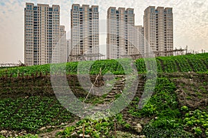 High rise residential areas with rural view